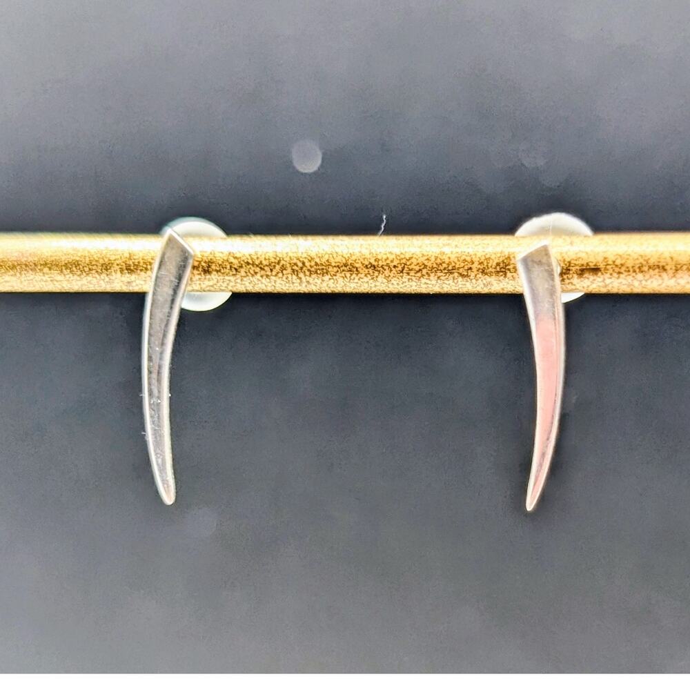 Boma 925 Sterling Silver Sliver Tiny Post Earrings